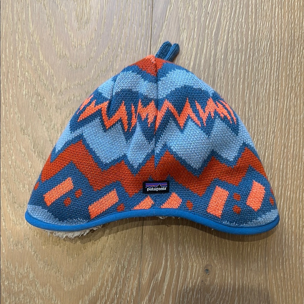 Patagonia Blue and Orange Knit Hat